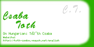 csaba toth business card